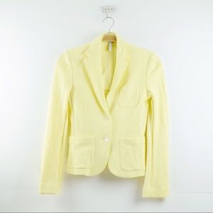IISLI Women’s Size 6 Yellow Rib Blazer Jacket